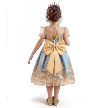 

Gorgeous Princess Dress Girls Party Ball Gown Lace Flower Kids Dresses For Girls Formal Evening Costume New Year Clothing 6 8 Y