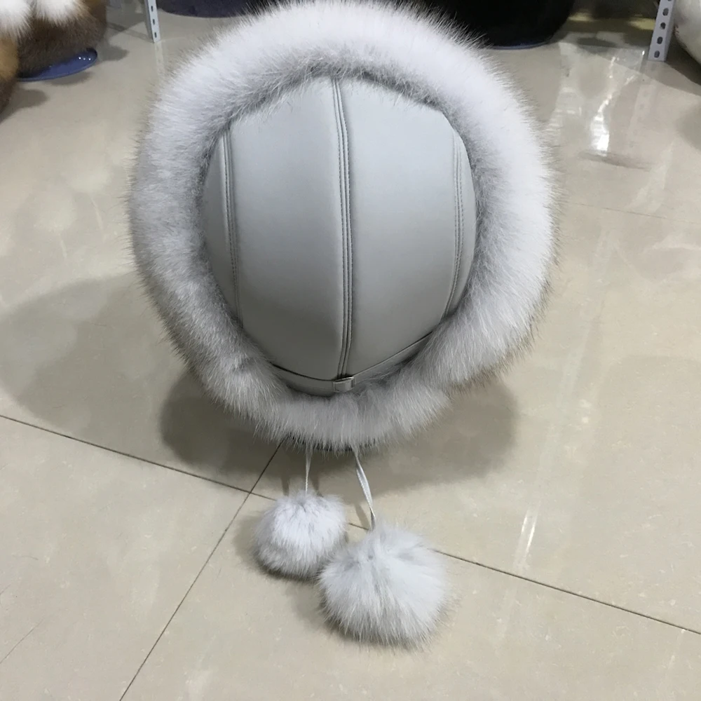 Мода для женщин и девочек Sombrero De Piel De Zorro Invierno ruasia Sombrero De Piel De Zorro Real De Las Mujeres De Calidad