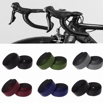 

2Pcs Road Bikes Bicycle Handlebar Tape Balck Mesh Design Non-slip waterproof Bartape Soft EVA Sponge Tape MTB Fixed Gear Belt