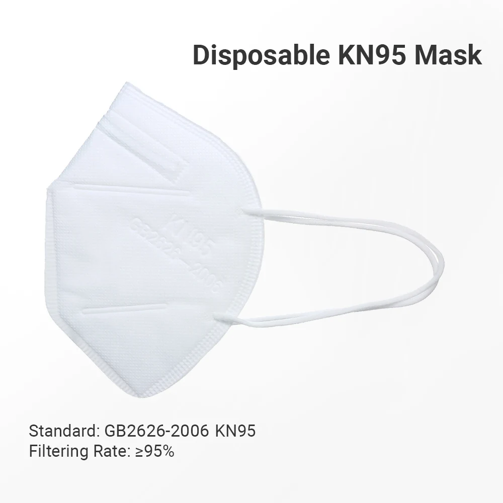 

100PCS Disposable KN95 Mask 95% Filtration Soft Breathable N95 Face Masks Non-woven Fabric Protective Masks for Dust Pollution