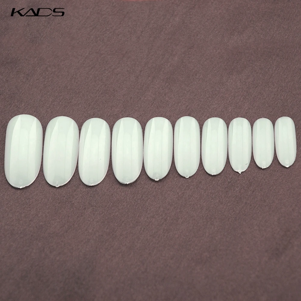 KADS 500 шт./пакет Ясно/Натуральный/Белый Nail Art Круглый Конец Овальные Накладные Ногти Накладные Ногти Советы Французский Маникюр искусственные Ногти