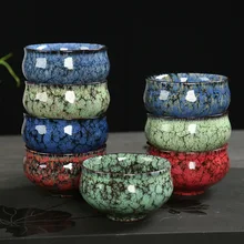 Керамическая чайная чашка 60 мл из Китая, измененная обжиганием в печи, Керамические домашние чашки для чайной церемонии кунг-фу творческие керамические чашки, чашки tazas de ceramic a creativas I040