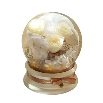 

Rose Artificial Flower Musical Box with Bluetooth Function Gift for Valentine's 77UD