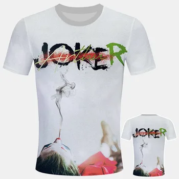 

new joker costume 2019 Clown T-shirt Men/women Summer New White Casual Homme Harajuku TShirt Unisex Streetwear joker t shirt
