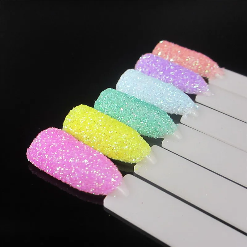 6 Box/Set Gradient Shiny Nail Glitter Powder Holographic Sparkly Manicure Nail Art Chrome Pigment Diy Nail Art Decoration Kit