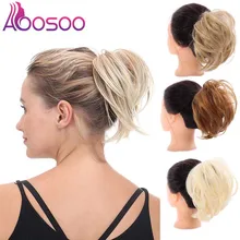 Грязные волосы пучок резинки для женщин шиньон для наращивания синтетический парик кольцо обертывание шиньон черный коричневый высокая температура волокно