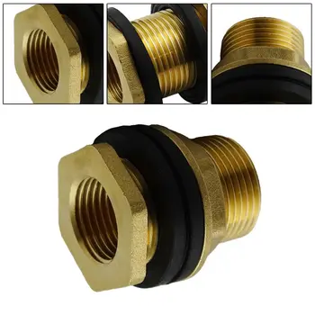 

1/2" internal thread 3/4" external thread brass long water tower tank joint water tank joint fitting