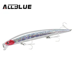 ALLBLUE SPRINT Sinking Minnow Longcast Jerkbait Fishing Lure - Saltwater Sea Bass Artificial Bait (Color E)