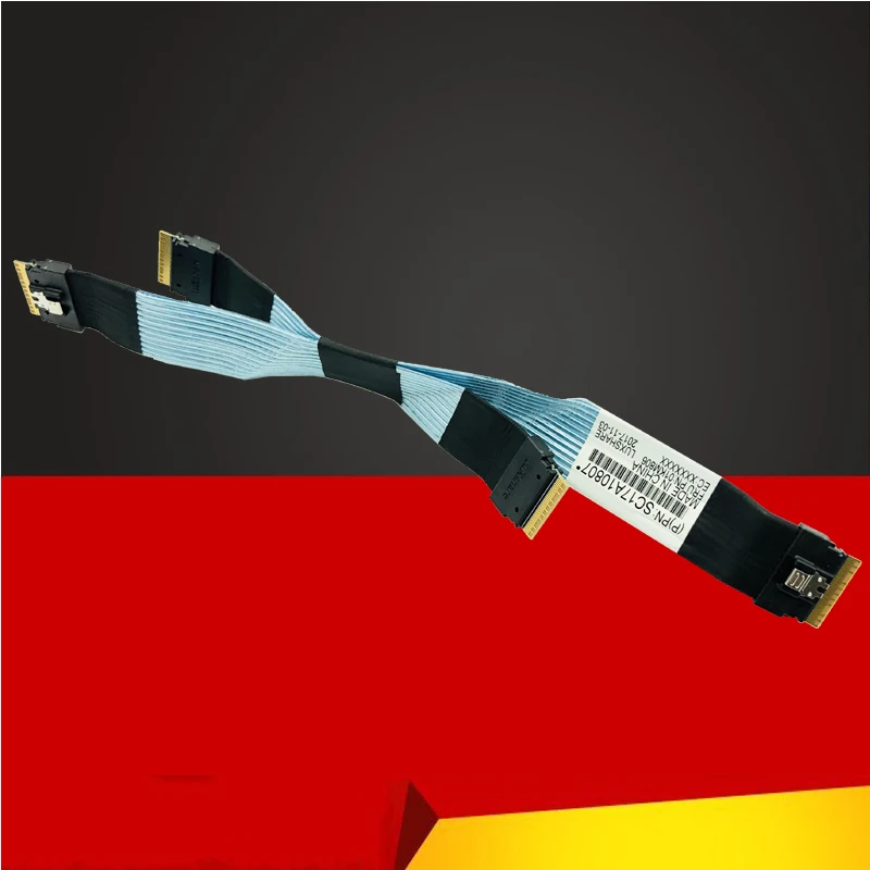 SAS Cable Slimline SAS4.0 SFF8654 to SFF8654 74pin to 74pin NVME SSD Cable Straight to