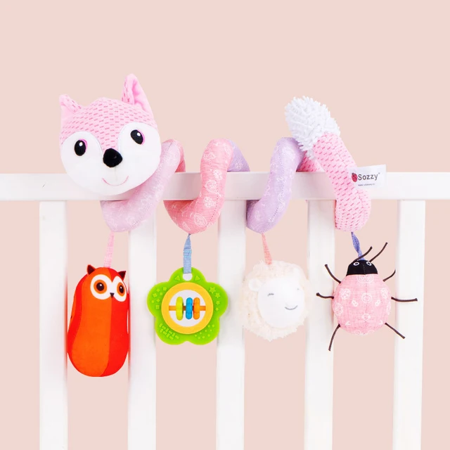 New Baby Toys Car Seat Spiral Hanging Toys For Stroller Crib Bar Crib And Car Seat Mobile With BB Squeaker Music Box And Rattles 3