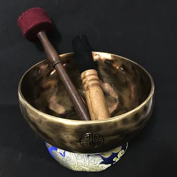 

New Top Quality Singing Bowl Nepal Handmade Forged Sound Healing Relaxation Full Moon Singing Bowls with Mallet Cushion set