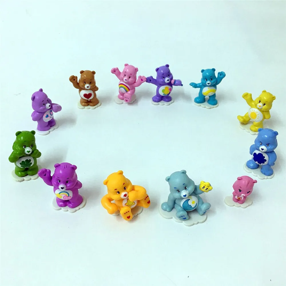 

6pcs/set Cartoon anime Bear Action Figure Model Collection Toy Cake Baking Props Bear Figurine Decoration Children Birthday Gift