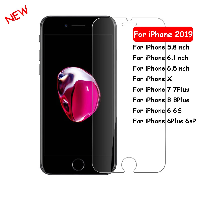 Закаленное стекло для iPhone Xs Max Xr X 6 6S 7 8 Plus 5 5S SE протектор экрана 11 Xi R 2019 защитная