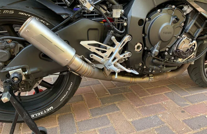 R1 мотоцикл полная выхлопная система слипоны выхлопной глушитель Соединительная труба для Yamaha R1