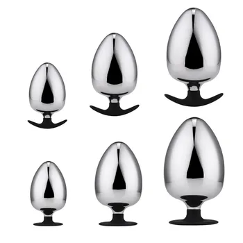 Hot Selling Anal Plug Dildo Huge Fist Strap On Sex Toys For Men/Women Masturbators Stainless Steel Toys Big Butt Plug Wearable 6