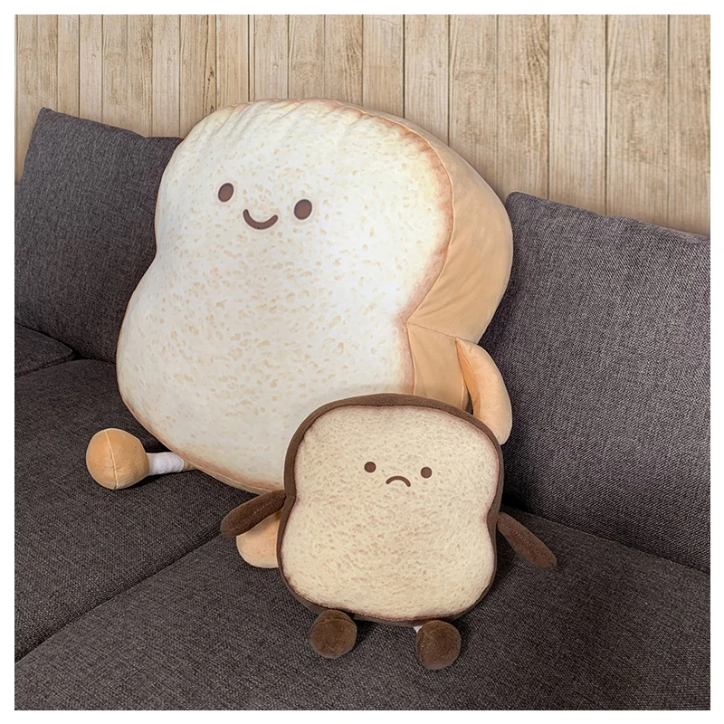 Plush Pillow Emotional Toast Bread Cushion Expression Healing Toy Sofa Bedroom Girl Children Birthday Gifts | Игрушки и хобби