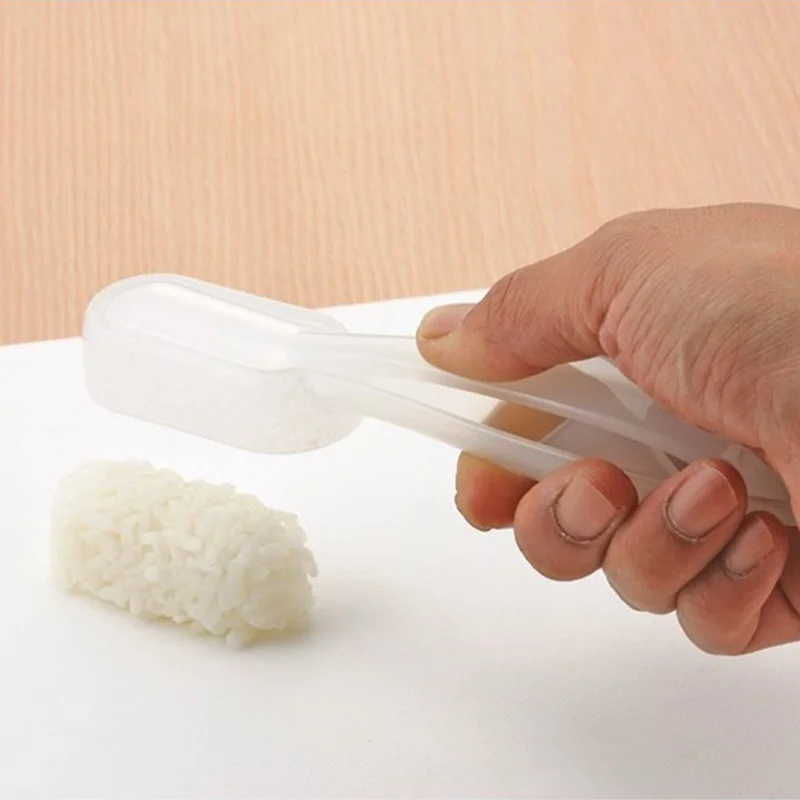 WOWCC 1 Набор формочки для рисовых шариков DIY Форма шарика Суши производитель форма резак для водорослей рисовый шар с ложкой кухонные инструменты Bento аксессуары - Цвет: Белый