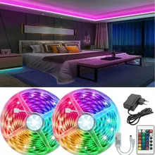 A festa de páscoa impermeável conduziu luzes de tira 2835 32ft conduziu luzes 10m para com controle remoto e telefone wifi app cor