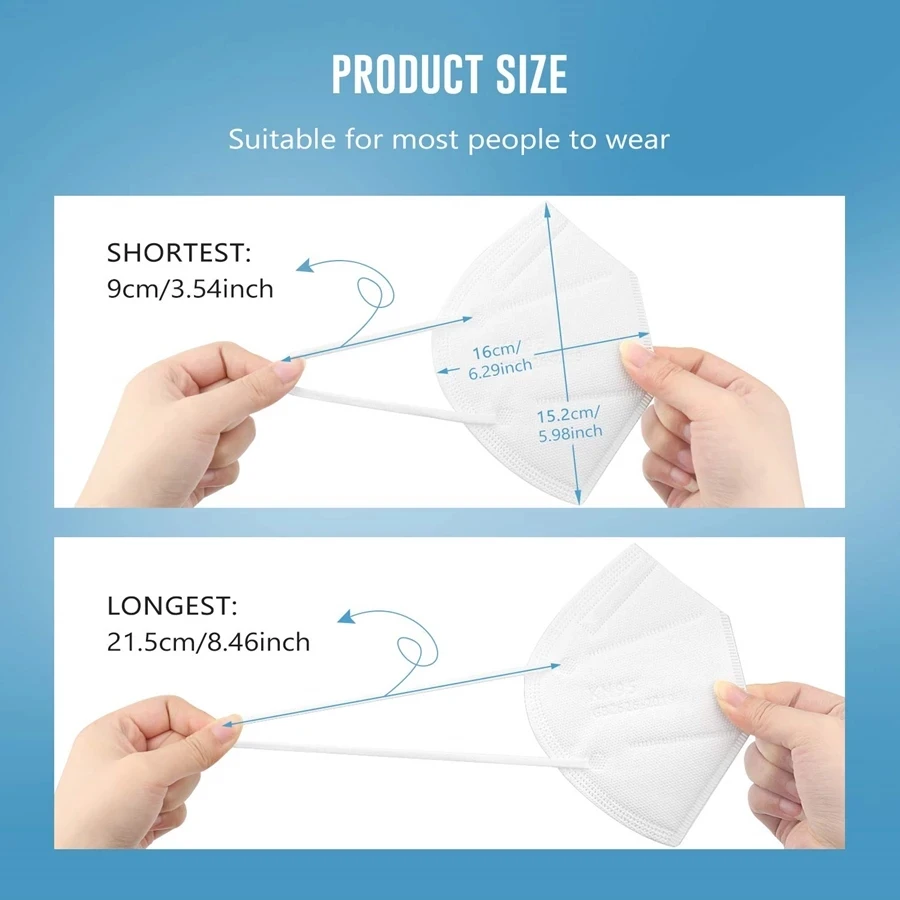 10-200 قطعة ffp2mask أسود kn95 mascarillas negra ا...