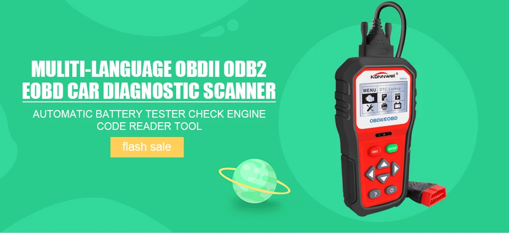 Muliti linguagem obdii odb2 eobd scanner de