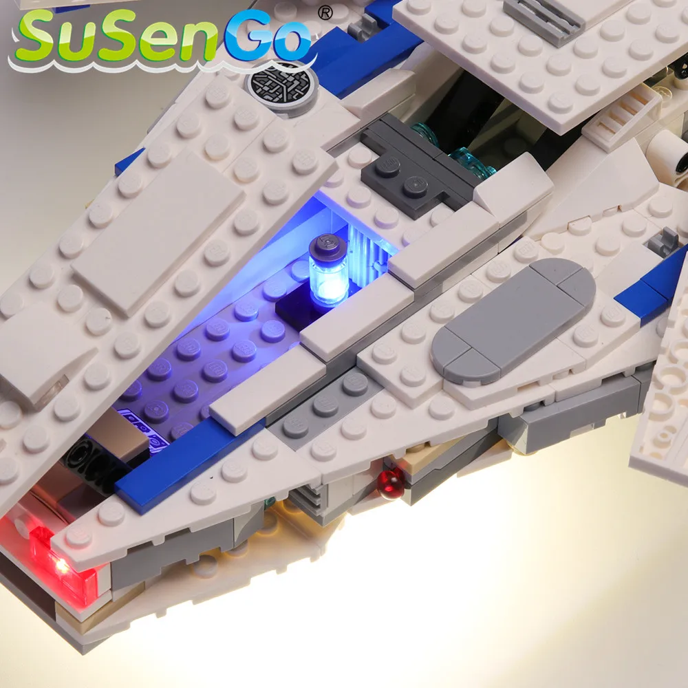 SuSenGo светодиодный светильник Набор для Story Kessel Run Millennium Block Falcon светильник ing набор совместим с 75212 05142(модель не входит в комплект