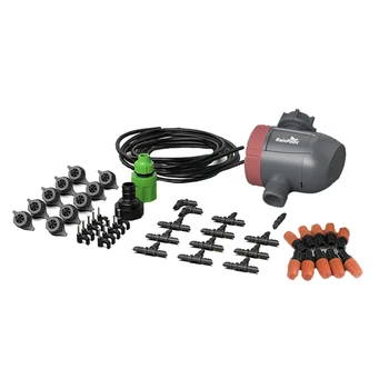 

1 Set of Misting Cooling System Mist Sprinkler Nozzle Kit for Outdoor Garden Patio Greenhouse No Battery - UK Plug Thread