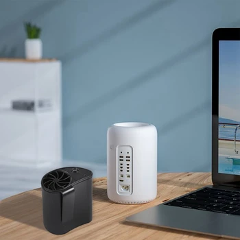 

Portable Mini Mobile Air Conditioning Small Fan Usb Rechargeable Hanging Waist Personal Fan For Travel And Outdoor Camping-Black