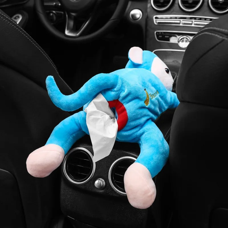 Creative Cartoon Monkey Home Office Car Hanging Portable Paper Napkin Tissue Holder