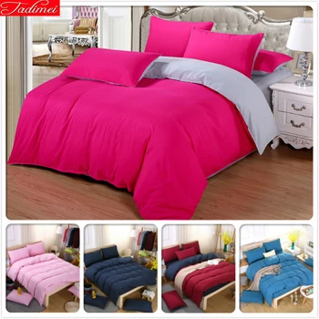 

Pure Color Europe American Style New Fashion Boy Girl 4pcs Bedding Set King Queen Double Size Duvet Cover 1.5m 1.8m 2m Bed Sheet