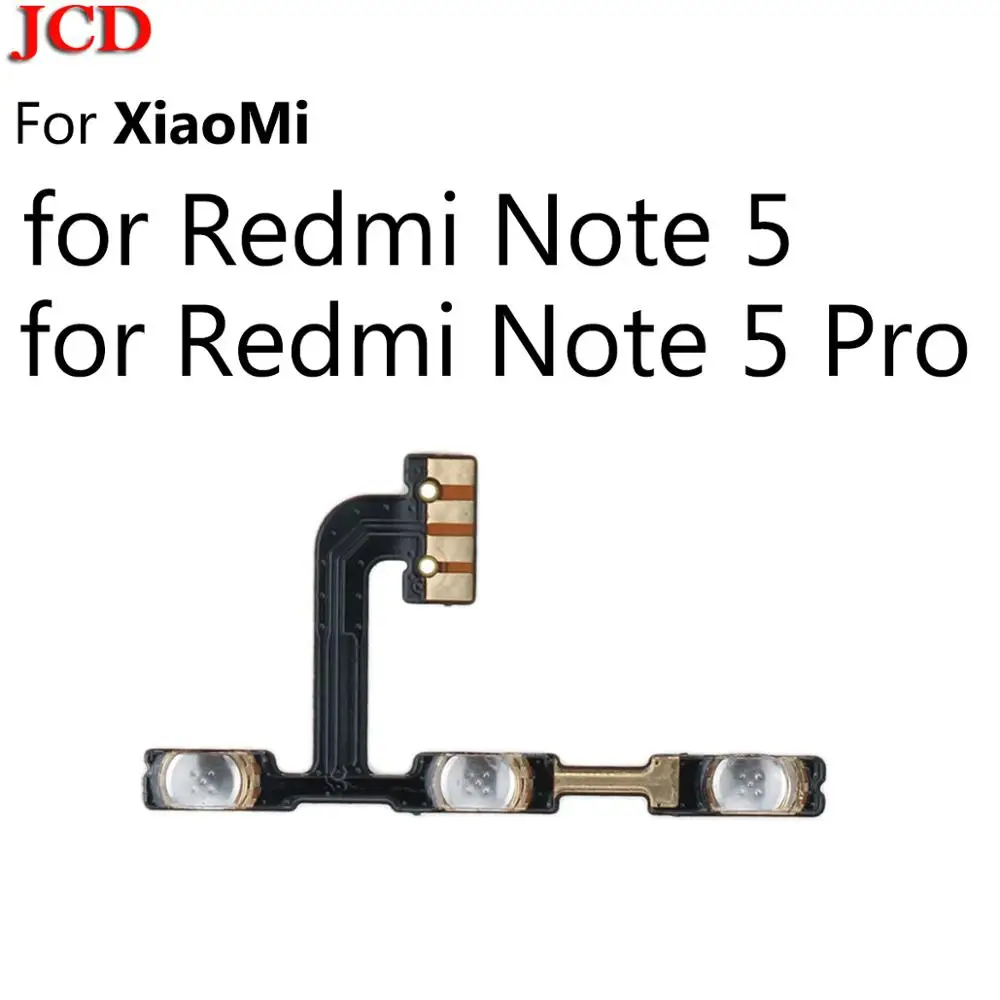 JCD 2 шт. кнопка регулировки громкости источник энергии переключатель вкл/выкл кнопка шлейф для Xiaomi Redmi 3X3 S 4A Note 7 6 2 5A 6A 5 Plus 4 3 Pro 4X глобальной - Цвет: For Redmi Note 5