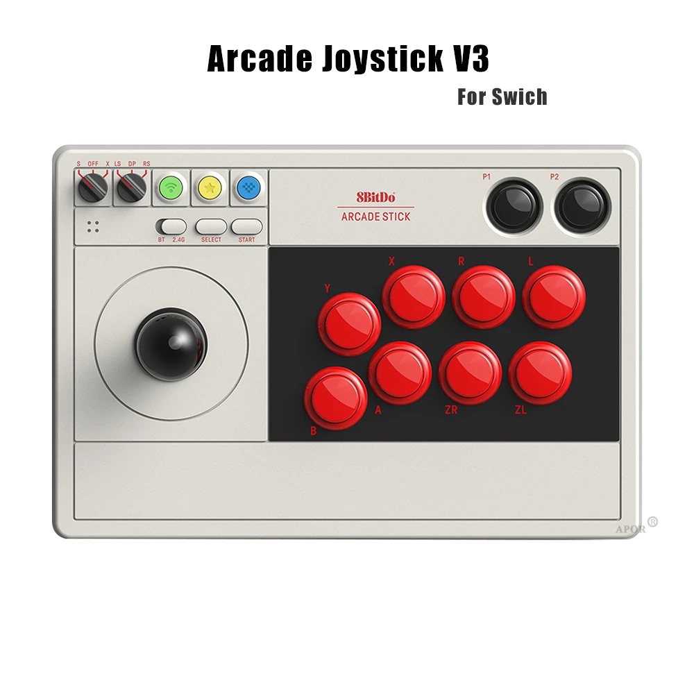 8BitDo Arcade Stick Bluetooth Joystick For Nintendo Switch 2.4G Wireless USB Fighting Stick Gaming Controller For Windows/Steam