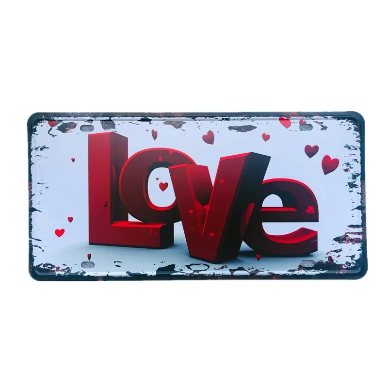 

15x30CM LOVE Decorative Car Plate Tin Signs Pub Bar Home Wall Poster Plaque Poster Club Decor
