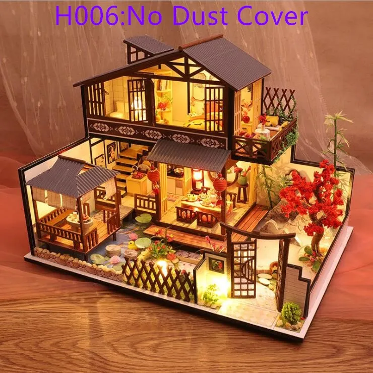 H006 Кукольный дом мебель DIY Миниатюрная модель 3D деревянный кукольный домик подарок Пазлы ручная работа сборка игры игрушки для детей мальчик дети A014 - Цвет: H006