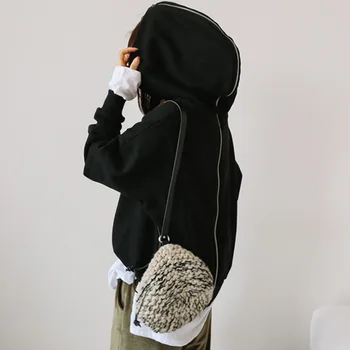 

2020 Spring Causal Women Coats Zipper Lantern Sleeve Solid Coats Loose High Street Women Coats