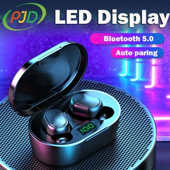 

New TWS Wireless Earphones Bluetooth Noise Cancelling Waterproof LED Display Screen In-ear Earbuds PK Redmi Airdots For Andriod