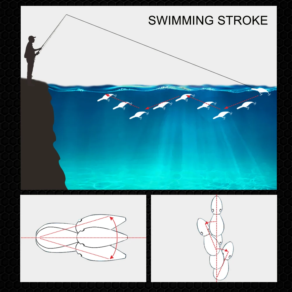 HuntHouse crankbait fishing lure LW119 black bass perch 60/75/100mm ORIGIN hook floating Fresh water swimming bait ABS plastic