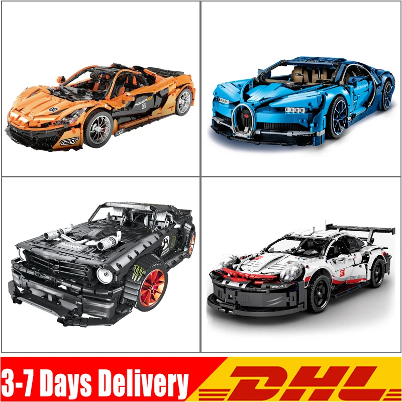

IN Stock Technic 23009 20087 Ford Mustang Hoonicorn Car Building Blocks Bricks Toy Compatible Legoing 42083 42096 16915 22970