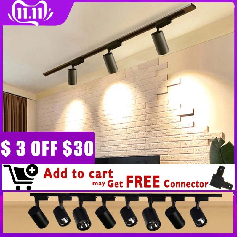 SED LED TRACK Светильник Spotlight Cob Track Lighting 12W 20W 30W 40W Spot Rail для магазина одежды Гостиная