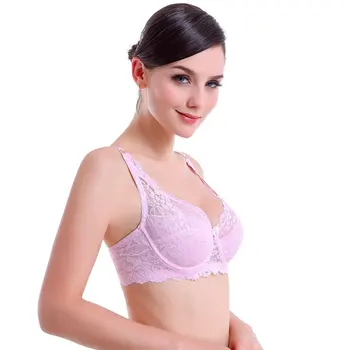

The New Summer Thin Sexy Lace Underwear Breathable Comfort without Rims Small Chest Super Gather Adjustable Bra Women
