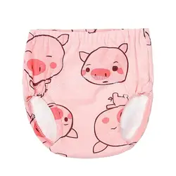 Couches réutilisables en tissu lavable pour bébé, pantalons d'entraînement pour nouveau né, sous vêtements en coton pour enfants, 4 pièces/lot 