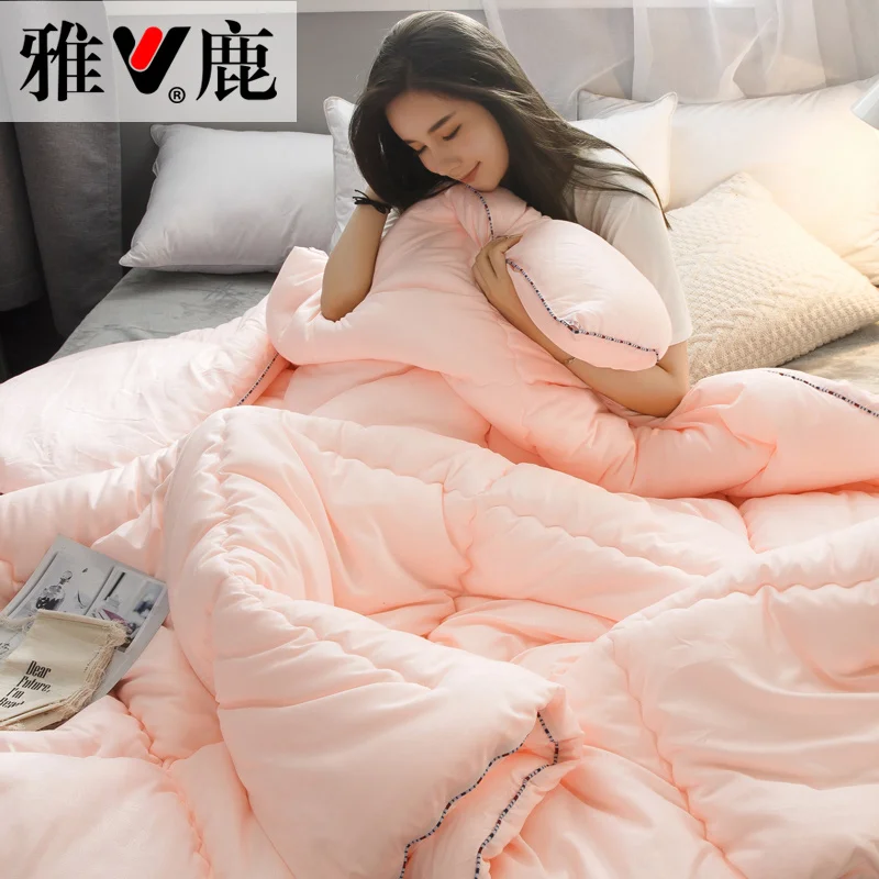 Najtaniej King Size 220x240cm 4kg tkaniny z czystej bawełny zima kołdra kołdra kołdra wypełnienie pióro drukowane 100% miękka zewnętrzna pokrywa