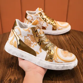 Alternative view of Greg High Top Golden Chunky Sneakers