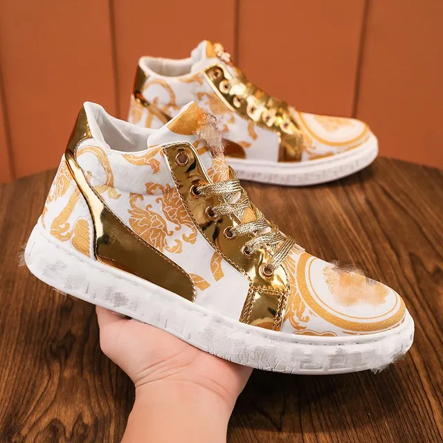 Greg High Top Golden Chunky Sneakers - Image 2