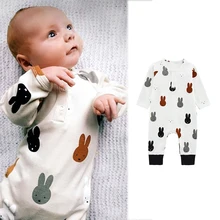 Barboteuse en coton pour bébés filles et garçons, combinaisons à manches longues, vêtements pour enfants 