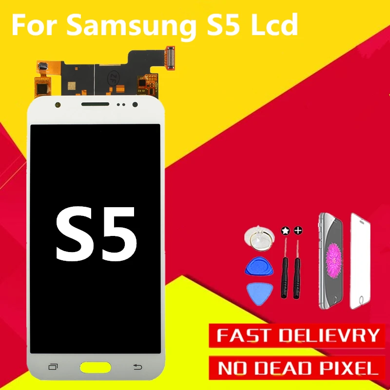 

3PcsAAA+++ Display Screen tested High Quality For Samsung Galaxy S5 LCD G900 G900F G900H Touch Digitizer Assembly Free Shipping