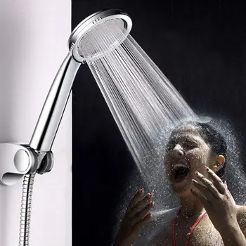 

New Handheld Shower Head Bathroom High Turbo Pressure Energy Water Saving Bath Showerhead