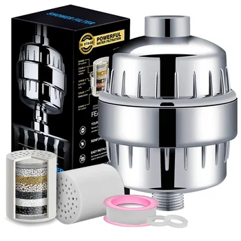 

High Output Revitalizing Shower Filter Filtering Hard Water Removes Heavy Metals Sediments LBShipping