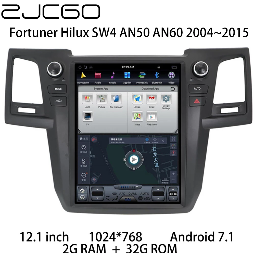 

Car Multimedia Player Stereo GPS DVD Radio Navigation NAVI Android Screen for Toyota Fortuner Hilux SW4 AN50 AN60 2004~2015
