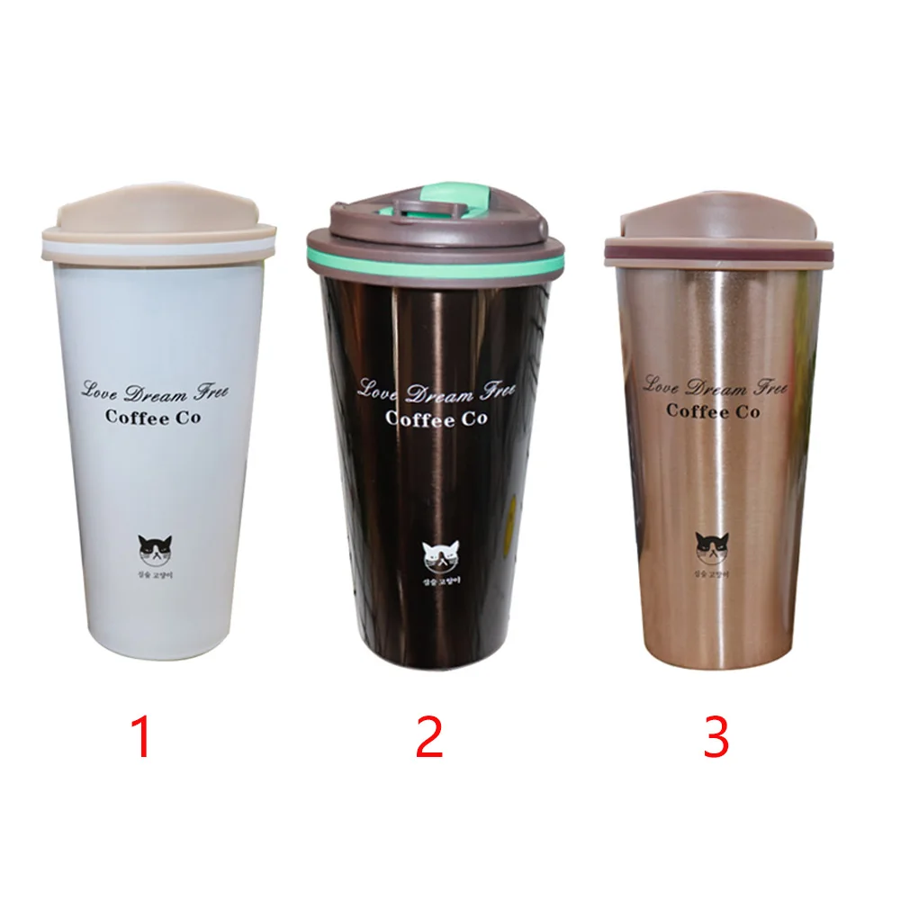 Insulated Mug Drinking Coffee Portable Stainless Steel Leakproof Travel Water Bottle Vacuum Double Walled