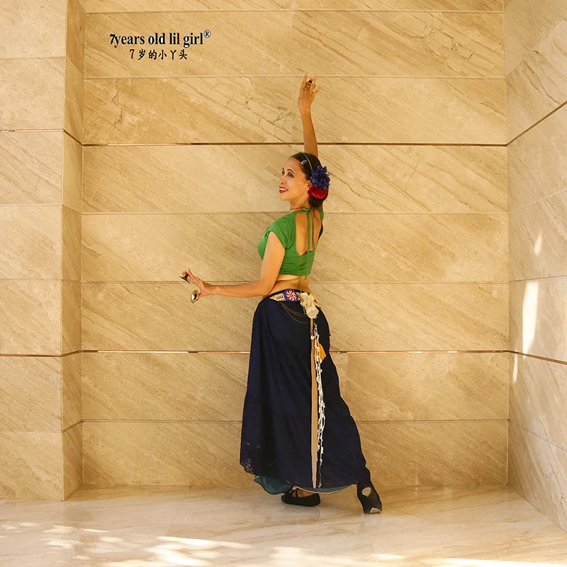 

Belly dance top Ats tribal belly dance top Lycra choli short Sleeve top Women's belly dance costume ELL02